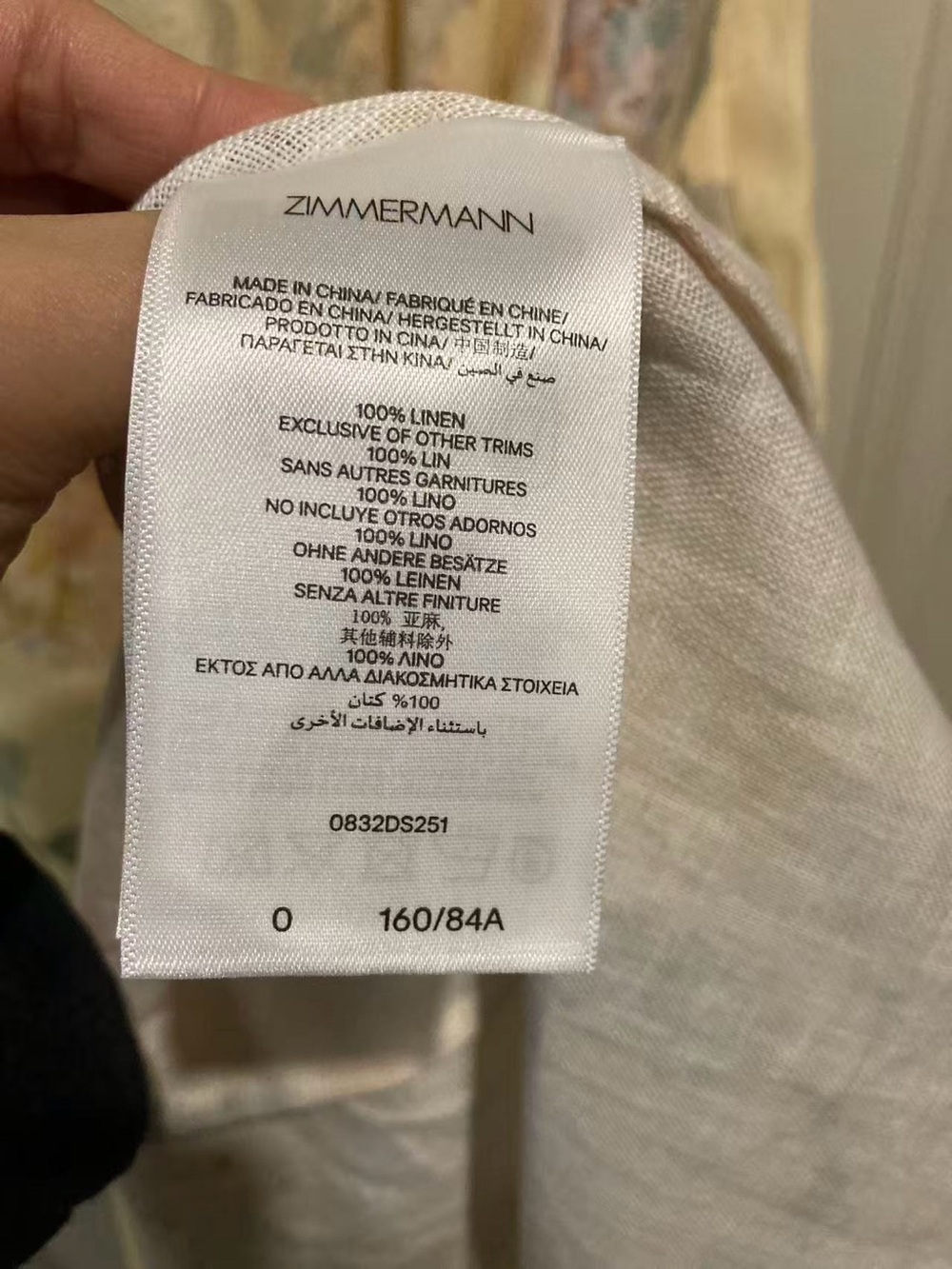 Zimmermann Floral Cream Midi Dress with Spaghetti Straps size 0 - Picture 4 of 9